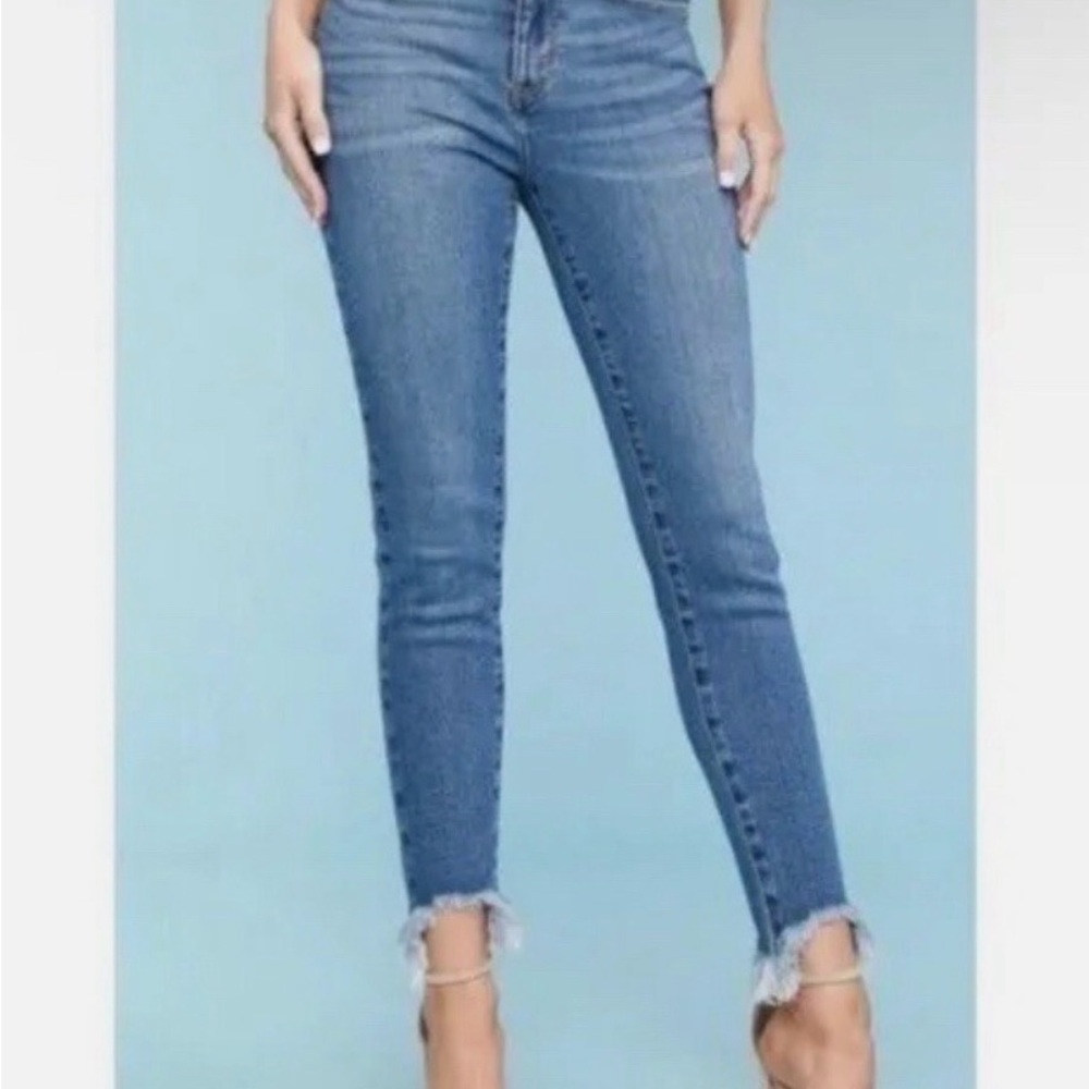 Judy Blue High Waist Skinny Fit Shark Bite Hem - Style JB8842